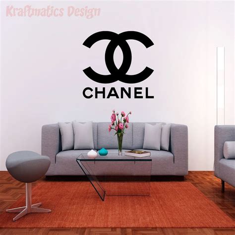 chanel logo wall stickers|Chanel logo wall decal.